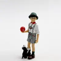 BULLYLAND Boeren Jongen - Taarttopper - in Oostenrijks kostuum - 6 cm - Speelfiguurtje
