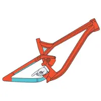 RideWrap Chainstay Armor Chainstay Guard Mat Zwart