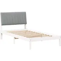 vidaXL Bedframe met hoofdeinde Wit 100 x 200 cm Massief grenenhout