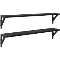vidaXL Wandplanken Muurmontage 2 st Zwart Eiken 80 x 15 x 15,5 cm