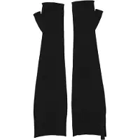 Dolce&Gabbana Zwarte Virgin Wol Gebreide Vingerloze Herenglovens