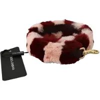 Dolce&Gabbana Pink Red Red Lapin Fur Accessoire schouder damesriem