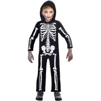 Amscan kinderkostuum skelet junior zwart/wit jaar