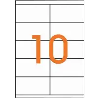 Agipa Universele etiketten, 105 x 57 mm, wit, rechthoekig