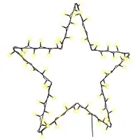 vidaXL Kerstverlichting, sterrensilhouet, 80 LED's, warm wit