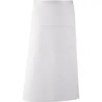 Premier Unisex Kleuren Barschort / Werkkleding (Lange Continentale Stijl) (Pakket van 2) (Wit)