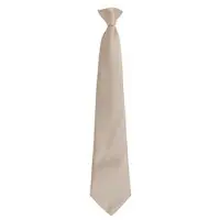 Premier Herenmode "Kleuren" Work Clip On Tie (Khaki)