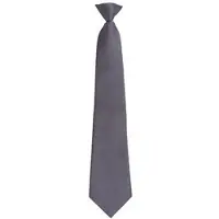 Premier Herenmode "Kleuren" Work Clip On Tie (Grijs)