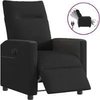 vidaXL Fauteuil verstelbaar elektrisch stof zwart