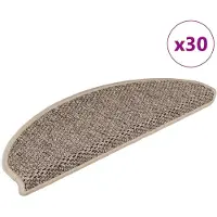 vidaXL Trapmatten zelfklevend Sisal-Look 30 st 65x21x4 cm donkerbeige
