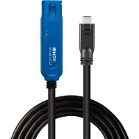 Lindy 43381 , actieve USB 3.2 Gen 1 C/A verlengkabel, 8 meter