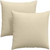 vidaXL Zitkussens 2 st Stof Crème 80 x 80 cm
