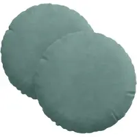 vidaXL Zitkussens 2 pcs Fluweel Zeegroen Ø30 x 13 cm