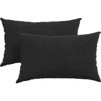 vidaXL Zitkussens 2 pcs Zwart 50 x 30 cm Corduroy stof