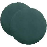 vidaXL Zitkussens 2 pcs Fluweel Donkergroen Ø60 x 21 cm