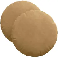 vidaXL Zitkussens 2 pcs Bruin Ø 40 x 13 cm Fluweel