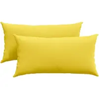 vidaXL Zitkussens 2 st Stof Licht Geel 80 x 40 cm