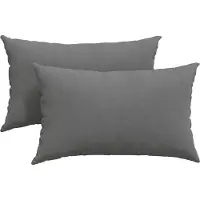 vidaXL Zitkussens 2 st Stof Donkergrijs 50 x 30 cm