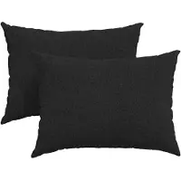 vidaXL Zitkussens 2 pcs Stof Zwart 70 x 50 cm