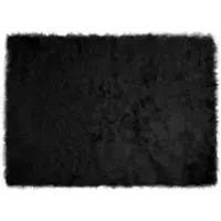 vidaXL Tapijt van imitatie schapenvacht TAFALLA Zwart 120 x 170 cm