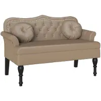 vidaXL Chesterfield Bank Cappuccino 120,5 x 65 x 75 cm Kunstleer
