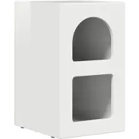vidaXL Nachtkastje ELST Hoogglans wit 29,5 x 33,5 x 50 cm Bewerkt hout
