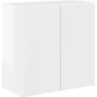 vidaXL TV-wandmeubel, 59,5 x 31 x 60 cm, hoogglans wit, houtvezel