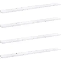 vidaXL Wandplank Muurmontage 4 st Wit Marmer 115 x 9 x 3 cm