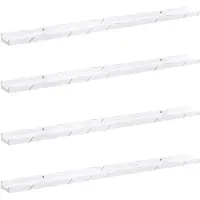 vidaXL Wandplank Muurmontage 4 st Wit Marmer 100 x 9 x 3 cm