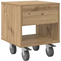 vidaXL Nachtkastje Artisan Eiken 40,5 x 40 x 48 cm Bewerkt hout