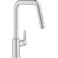 GROHE Keukenmengkraan Start U-uitloop Uittrekbare Dual Spray, SuperSteel