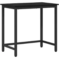 vidaXL Tafel Zwart Eiken 100 x 50 x 76,5 cm Engineered hout en staal
