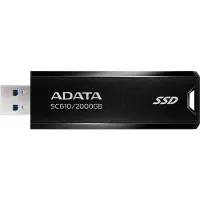 ADATA SC610 - Externe SSD 2TB - USB 3.2 Gen2 550MB/s Lezen 500MB/s Schrijven - Zwart