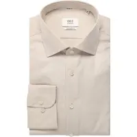 Eterna overhemd beige modern fit semi-wide collar