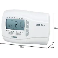 Eberle INSTAT PLUS Ruimteklokthermostaat H9.65xB13.7xD3.13cm Wit