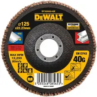 Dewalt Accessoires Lamellen schuurschijf EXTREME 125x22.2mm 40G - DT30602-QZ - 1 stuk - DT30602-QZ