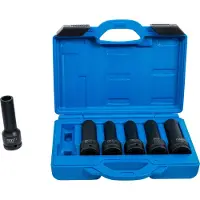 Bgs Dopsleutel + dopmoer, Kraft dopsleutelset E-profiel, twaalfkant aandrijving vierkant 20 mm (3/4") 6 stuks.