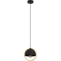 Eglo 43755, 1 lamp, E27, IP20, Zwart, Bruin