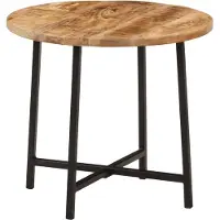 vidaXL Salontafel 45x45x40 cm massief mangohout en ijzer