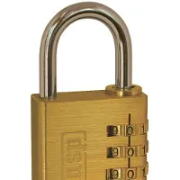 Kasp K11040 Hangslot Goud-geel Cijferslot