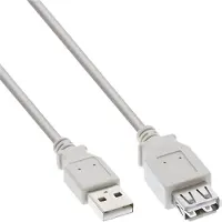 InLine 34618L USB 2.0 Verlängerung, Stecker / Buchse, Typ A, beige, 1,8m, bulk