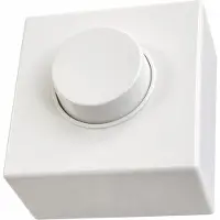 Plieger Universele Opbouw Dimmer – 60-300W – Voor Gloeilampen & Halogeen – Draaidimmer – 230V – Wit