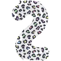 Folat - Folieballon Cijfer 2 Bright Panther - 86 cm