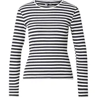 Pieces Shirt 'PCRUKA' zwart / wit