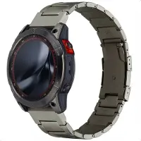 Accezz Mat Titanium bandje - Garmin 26 mm aansluiting - Titanium