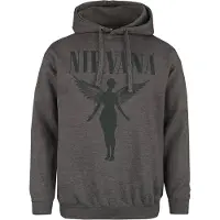 Nirvana Trui met capuchon - Angel - S tot XXL - voor Mannen - charcoal - Maat XL