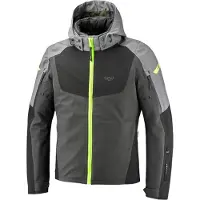 Ixon Burning Grijs Zwart Bright Geel Waterdichte Textiele Motorjas Maat S