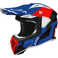 Airoh Aviator Ace 2 Shield, motorcrosshelm ,Blauw/Wit/Zwart/Rood ,S