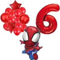 Amscan Spidey ballonnen pakket - 72x47cm - Folie Ballon set - Spiderman - Themafeest - 6 jaar - Verjaardag - Ballonnen - Versiering - Helium ballon