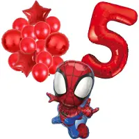 Amscan Spidey ballonnen pakket - 72x47cm - Folie Ballon set - Spiderman - Themafeest - 5 jaar - Verjaardag - Ballonnen - Versiering - Helium ballon
